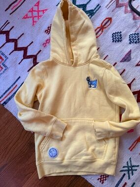 NWT- GOAT Kids Yellow Hooded Pullover Sweatshirt